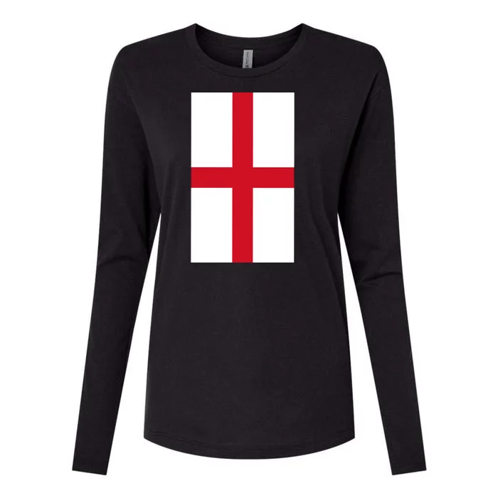 Flag Of England Womens Cotton Relaxed Long Sleeve T-Shirt