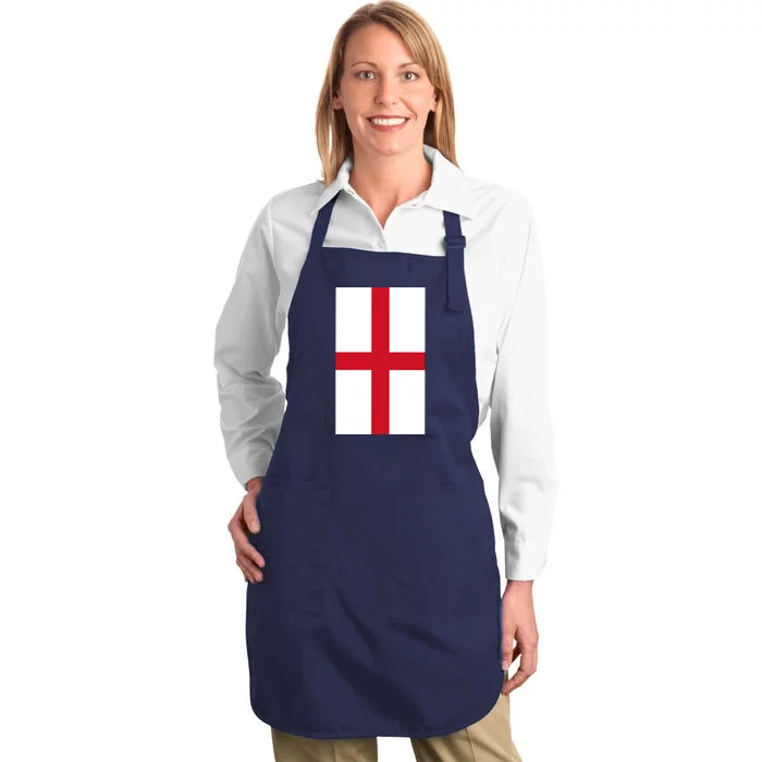 Flag Of England Full-Length Apron With Pocket