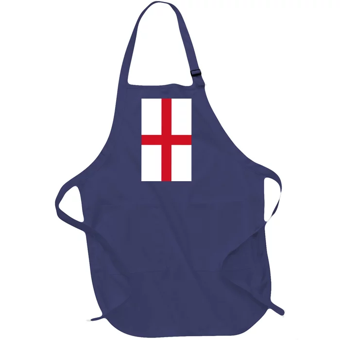 Flag Of England Full-Length Apron With Pocket