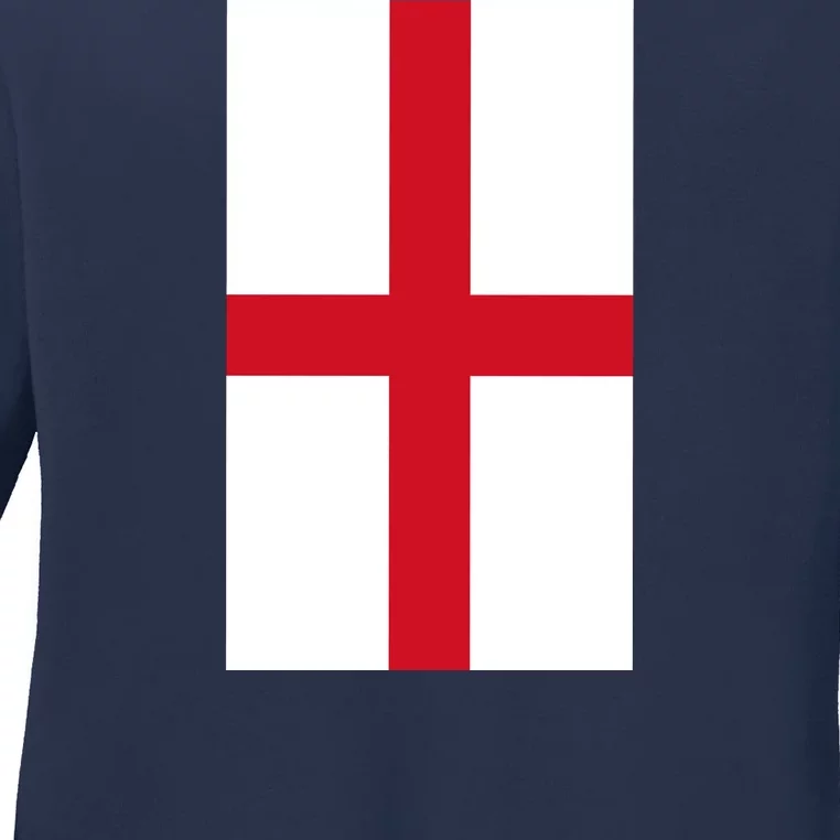 Flag Of England Ladies Long Sleeve Shirt