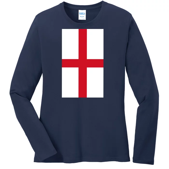 Flag Of England Ladies Long Sleeve Shirt