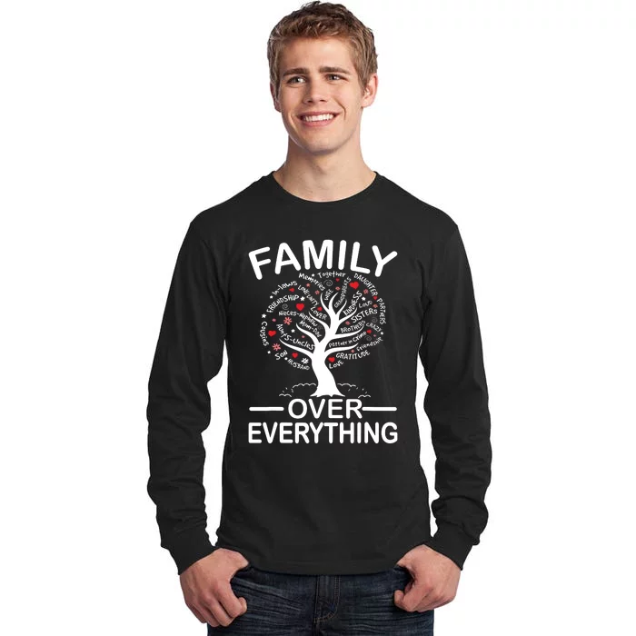 Family Over Everything Matching Family Reunion Party 2024 Tall Long Sleeve T-Shirt