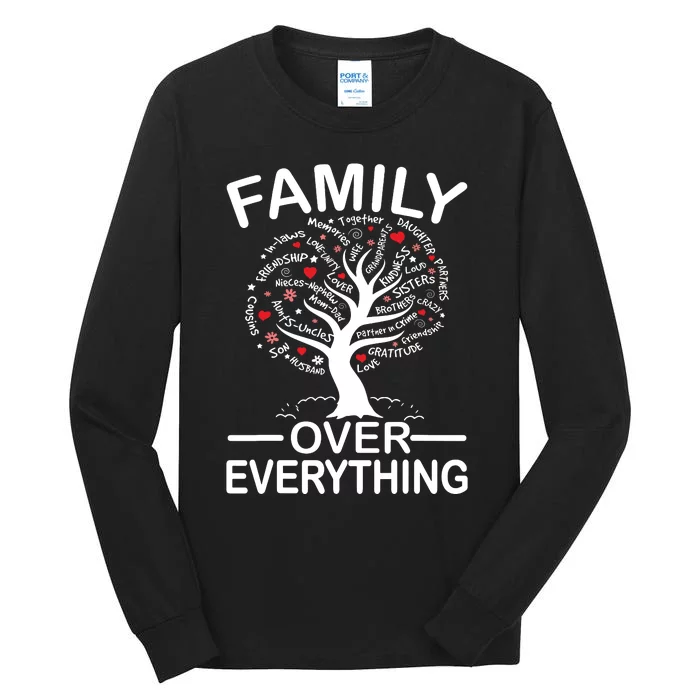 Family Over Everything Matching Family Reunion Party 2024 Tall Long Sleeve T-Shirt