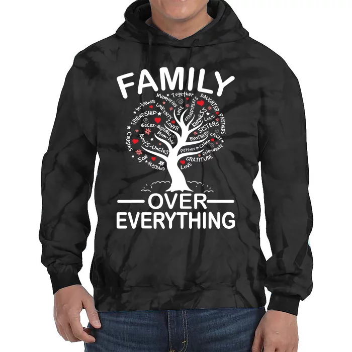 Family Over Everything Matching Family Reunion Party 2024 Tie Dye Hoodie