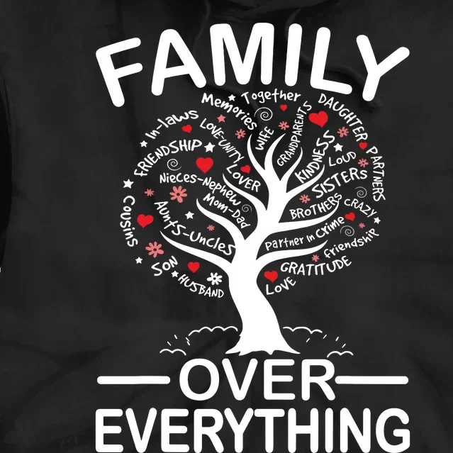 Family Over Everything Matching Family Reunion Party 2024 Tie Dye Hoodie