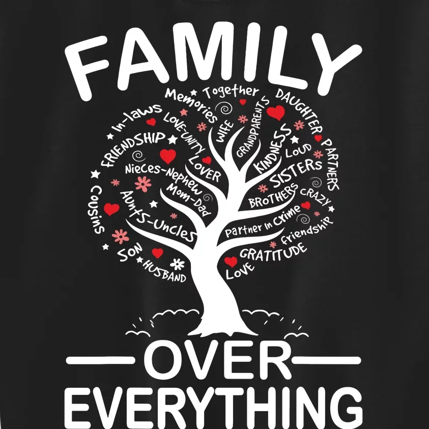 Family Over Everything Matching Family Reunion Party 2024 Kids Sweatshirt