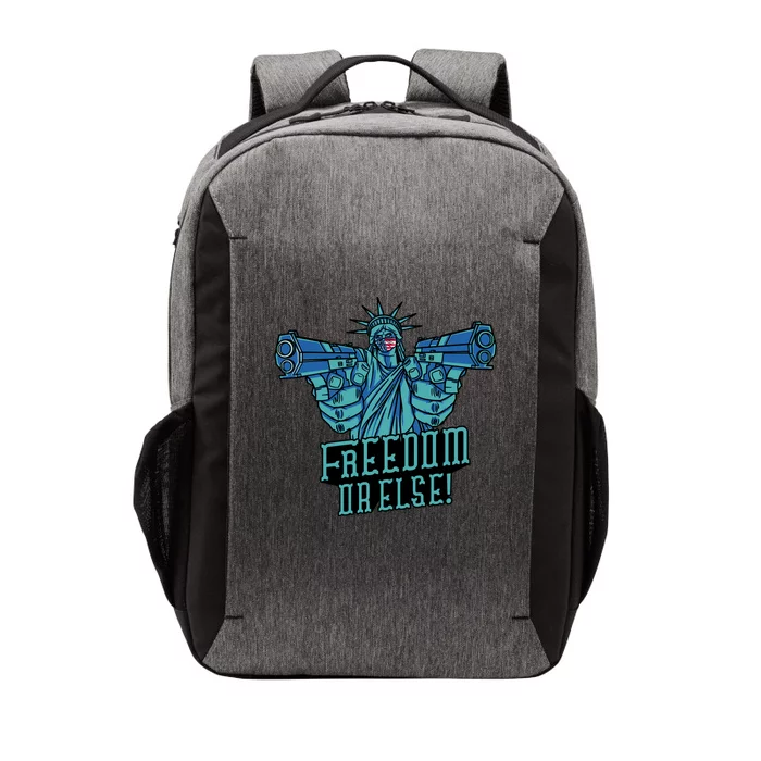 Freedom Or Else Statue Of Liberty Dual Guns Vector Backpack