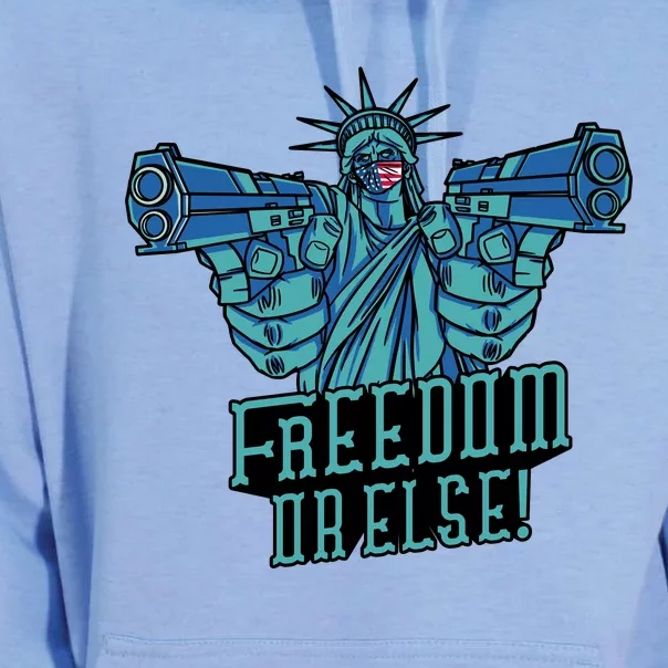 Freedom Or Else Statue Of Liberty Dual Guns Unisex Surf Hoodie