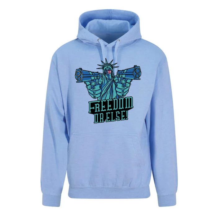 Freedom Or Else Statue Of Liberty Dual Guns Unisex Surf Hoodie