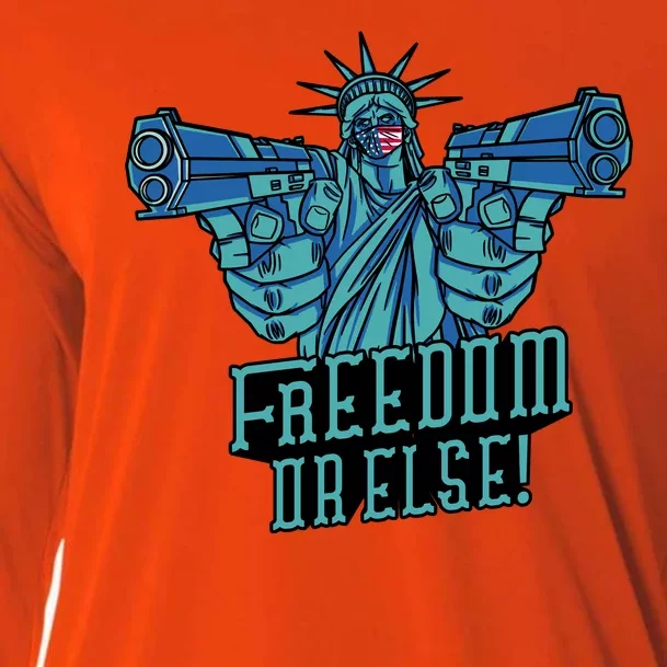 Freedom Or Else Statue Of Liberty Cooling Performance Long Sleeve Crew