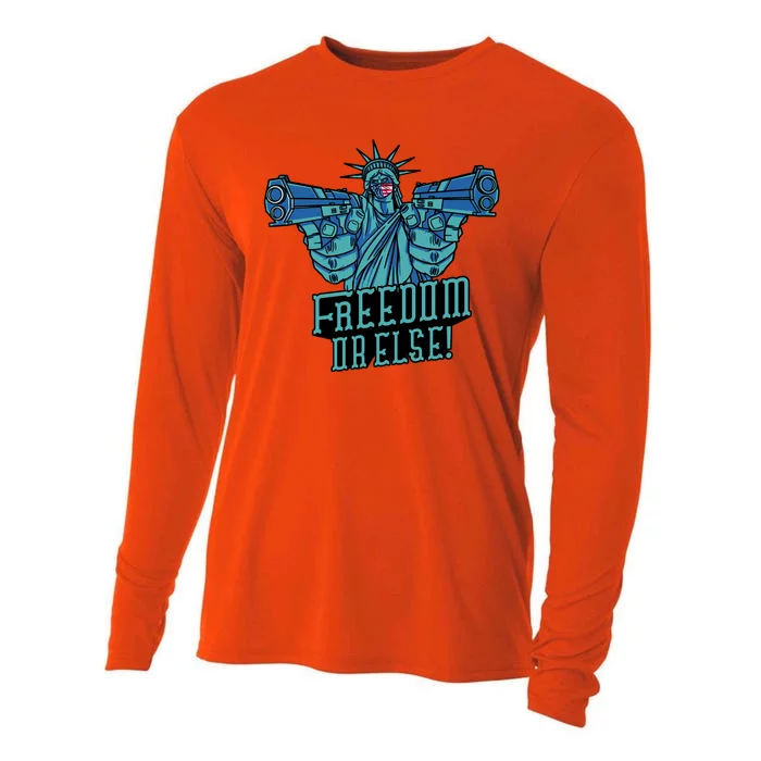 Freedom Or Else Statue Of Liberty Cooling Performance Long Sleeve Crew