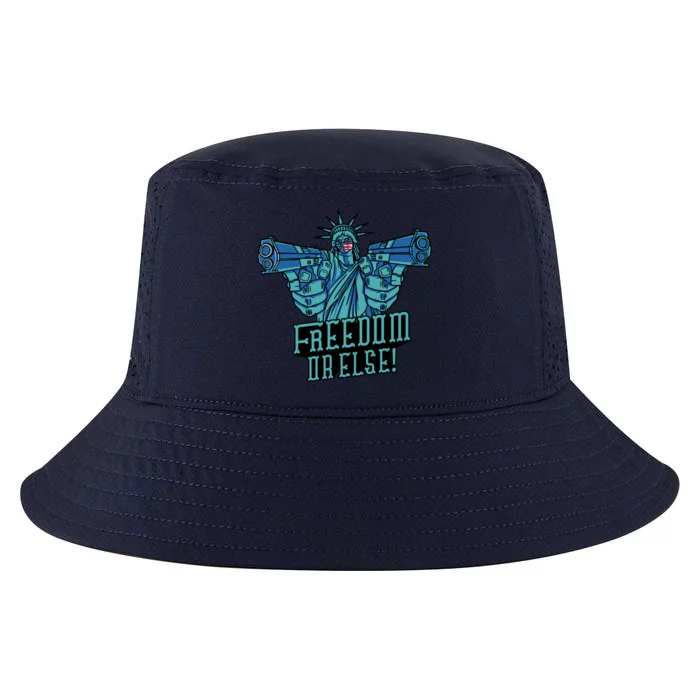 Freedom Or Else Statue Of Liberty Cool Comfort Performance Bucket Hat