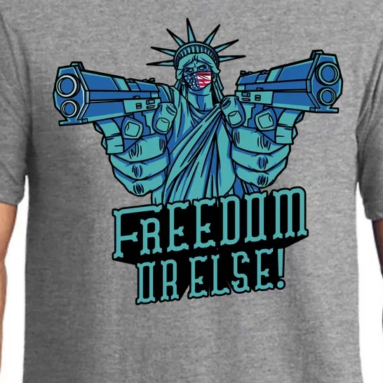 Freedom Or Else Statue Of Liberty Pajama Set