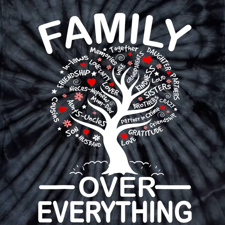 Family Over Everything Matching Family Reunion Party 2024 Tie-Dye T-Shirt