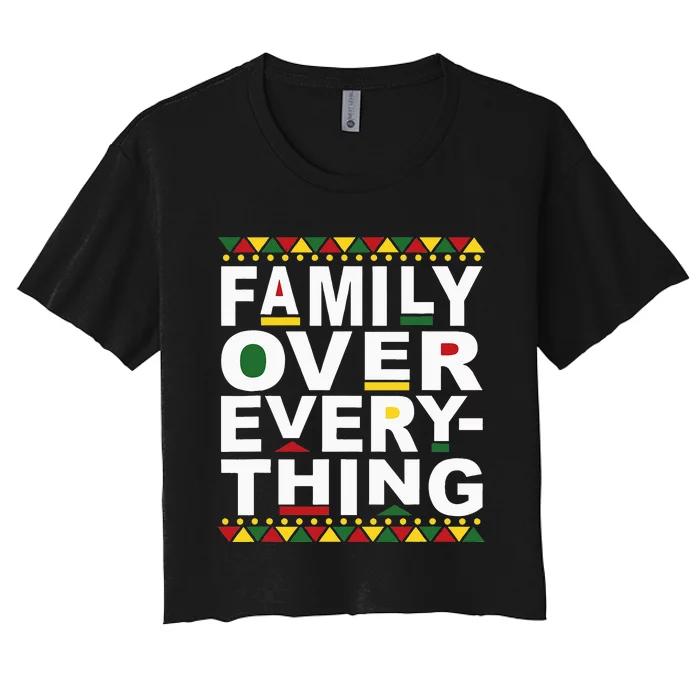 Family Over Everything Matching Reunion Family Picture Women's Crop Top Tee