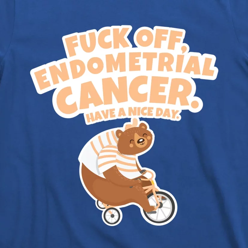 Fuck Off Endometrial Cancer Bear Gift T-Shirt