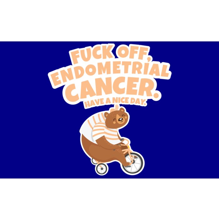 Fuck Off Endometrial Cancer Bear Gift Bumper Sticker