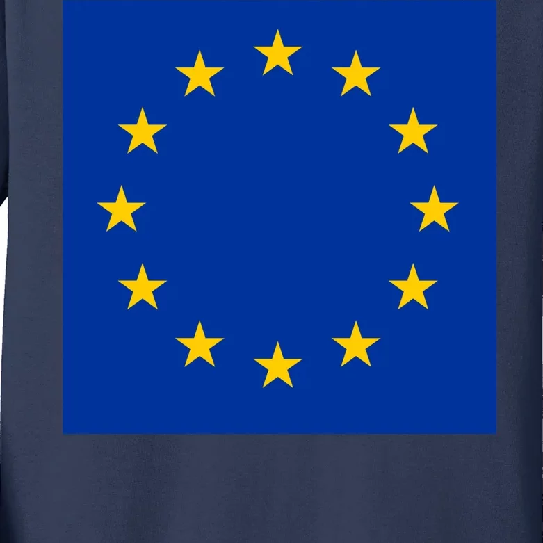 Flag Of Europe Kids Long Sleeve Shirt