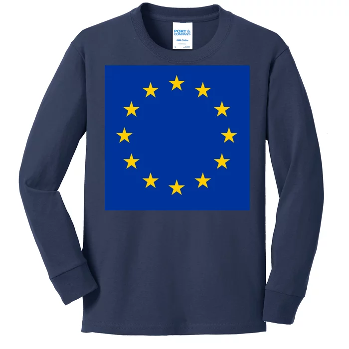 Flag Of Europe Kids Long Sleeve Shirt