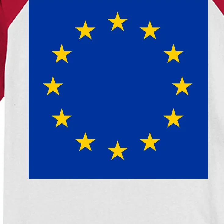 Flag Of Europe Kids Colorblock Raglan Jersey