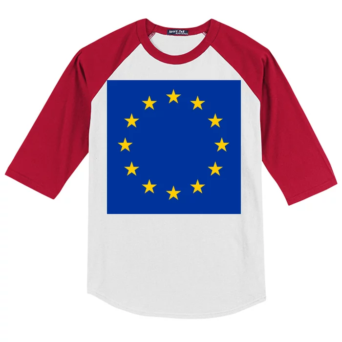 Flag Of Europe Kids Colorblock Raglan Jersey