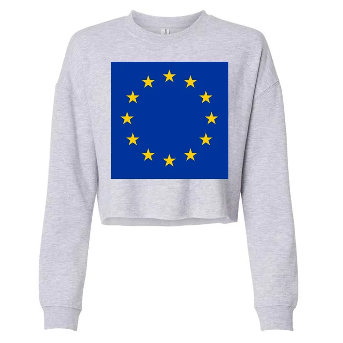 Flag Of Europe Cropped Pullover Crew