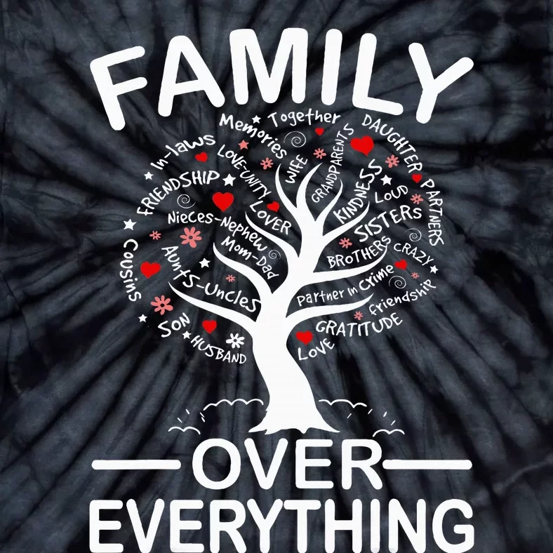 Family Over Everything Matching Family Reunion Party 2024 Tie-Dye T-Shirt