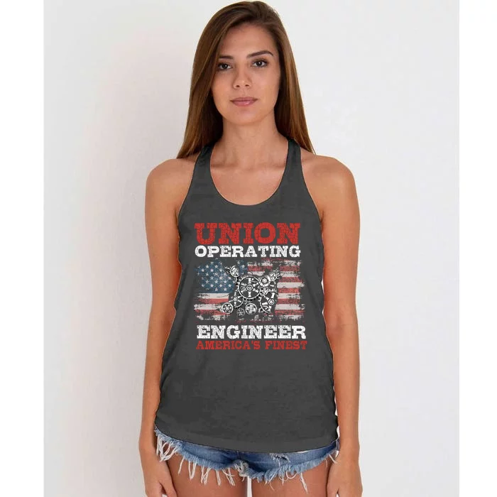 Funny Operating Engineers Gift Women's Knotted Racerback Tank