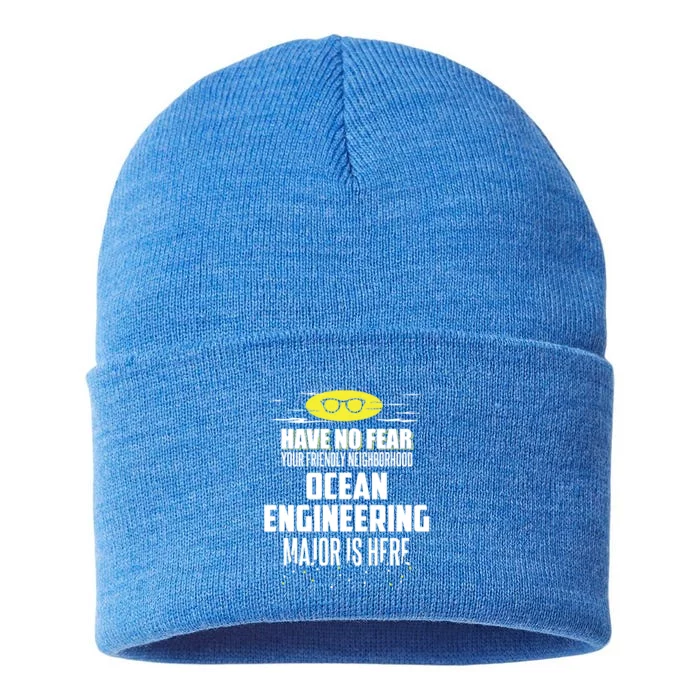 Funny Ocean Engineering Major Design Have No Fear Cool Gift Sustainable Knit Beanie