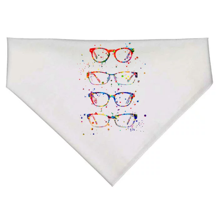 Funny Optometry Eyeglasses Optometrist Optician Doctor Gift USA-Made Doggie Bandana