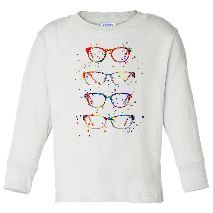 Funny Optometry Eyeglasses Optometrist Optician Doctor Gift Toddler Long Sleeve Shirt