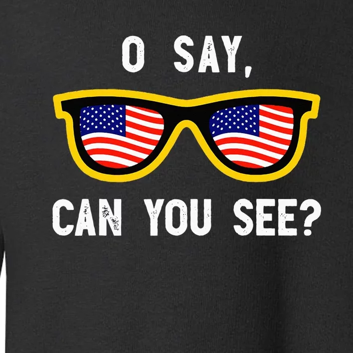 Funny Optician Eye Doctor 4th July Pun Fourth July Toddler Sweatshirt