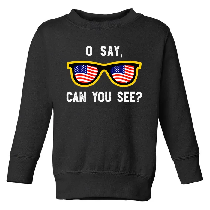 Funny Optician Eye Doctor 4th July Pun Fourth July Toddler Sweatshirt