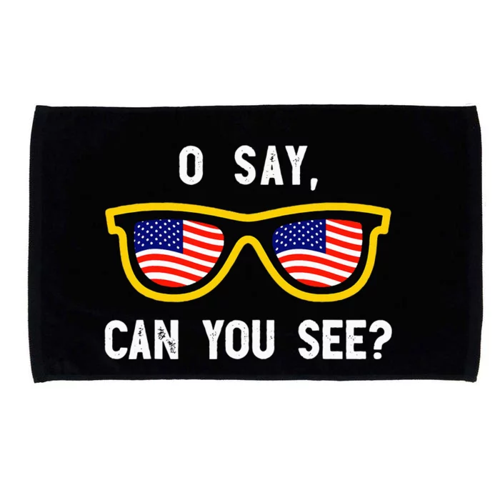 Funny Optician Eye Doctor 4th July Pun Fourth July Microfiber Hand Towel