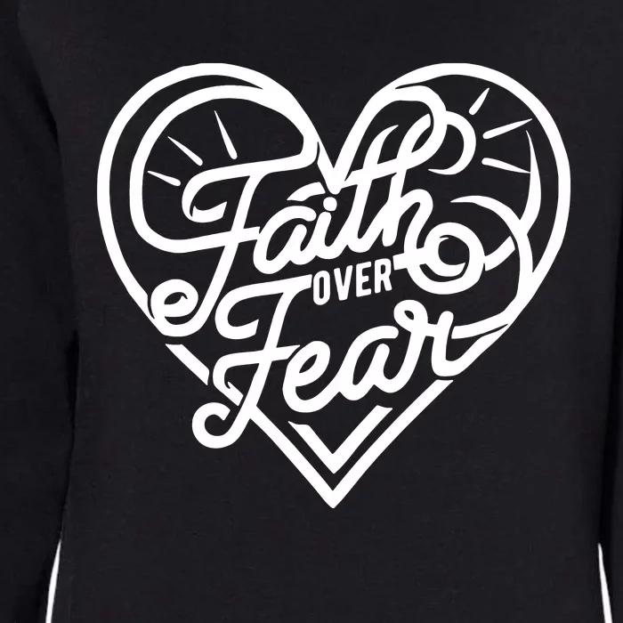 Faith Over Fear Womens California Wash Sweatshirt