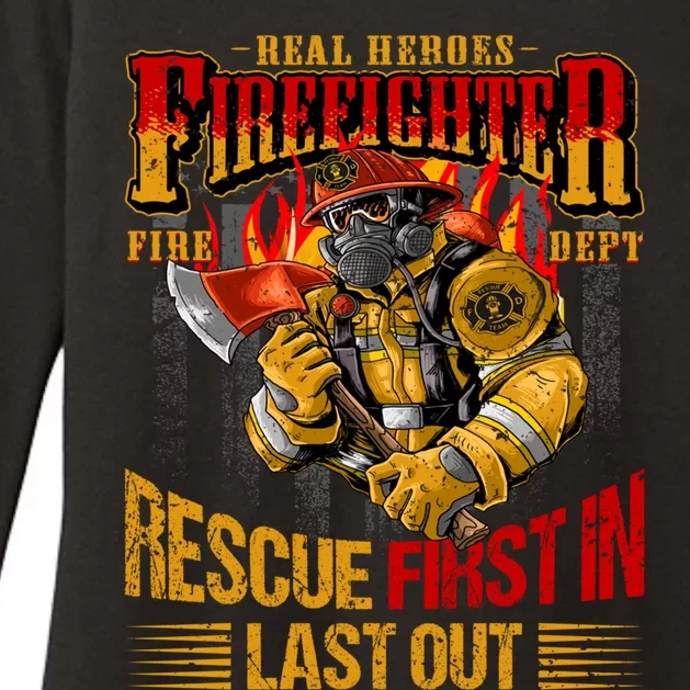 Firefighting Outfit For Fire Rescue Departt Fire Gift Womens CVC Long Sleeve Shirt