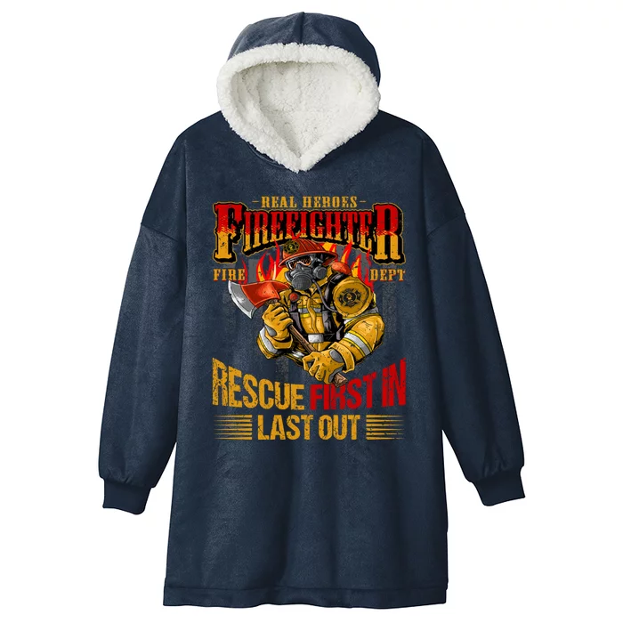 Firefighting Outfit For Fire Rescue Departt Fire Gift Hooded Wearable Blanket