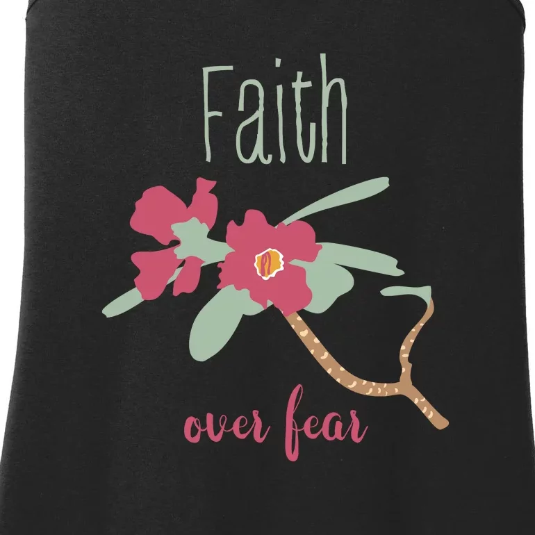 Faith Over Fear Christian Ladies Essential Tank