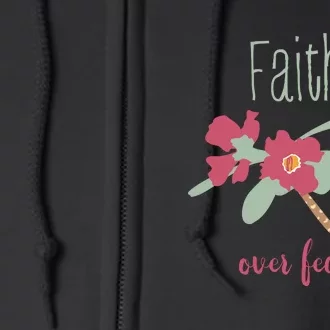 Faith Over Fear Christian Full Zip Hoodie