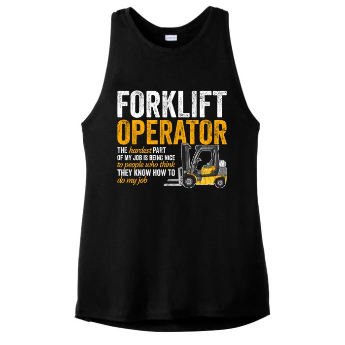 Forklift Operator Forklift Driver Funny Gift Ladies Tri-Blend Wicking Tank