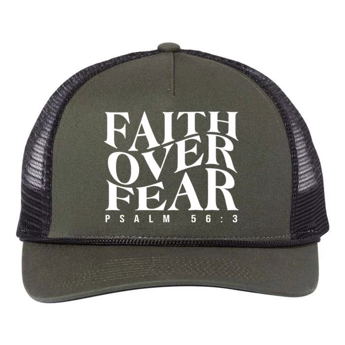 Faith Over Fear Psalm 56 3 Retro Rope Trucker Hat Cap