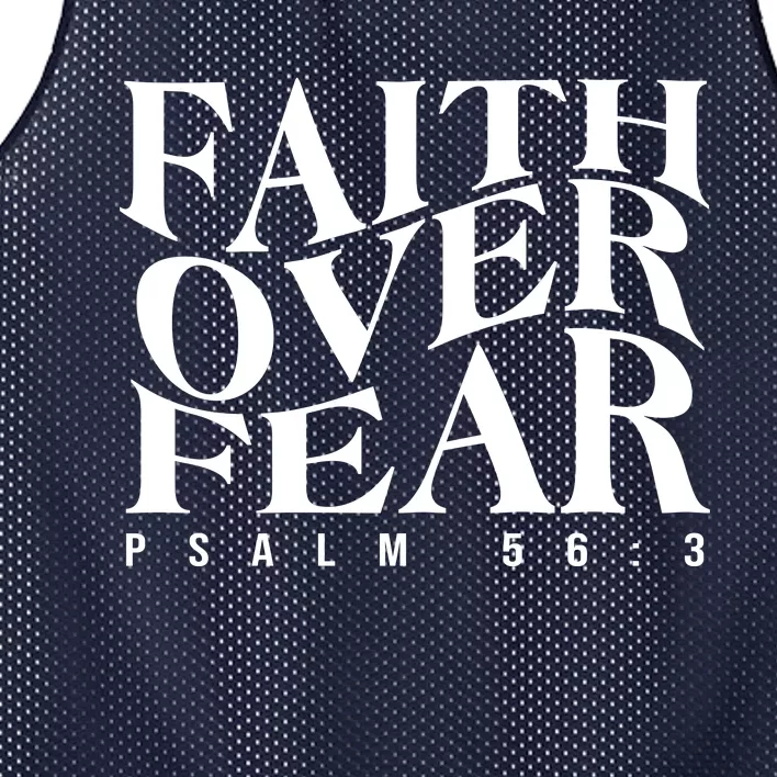 Faith Over Fear Psalm 56 3 Mesh Reversible Basketball Jersey Tank