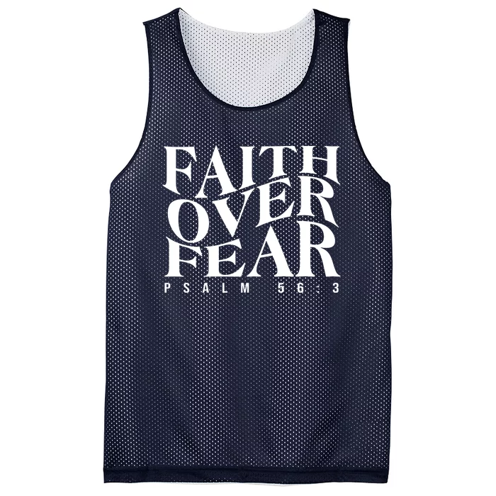 Faith Over Fear Psalm 56 3 Mesh Reversible Basketball Jersey Tank