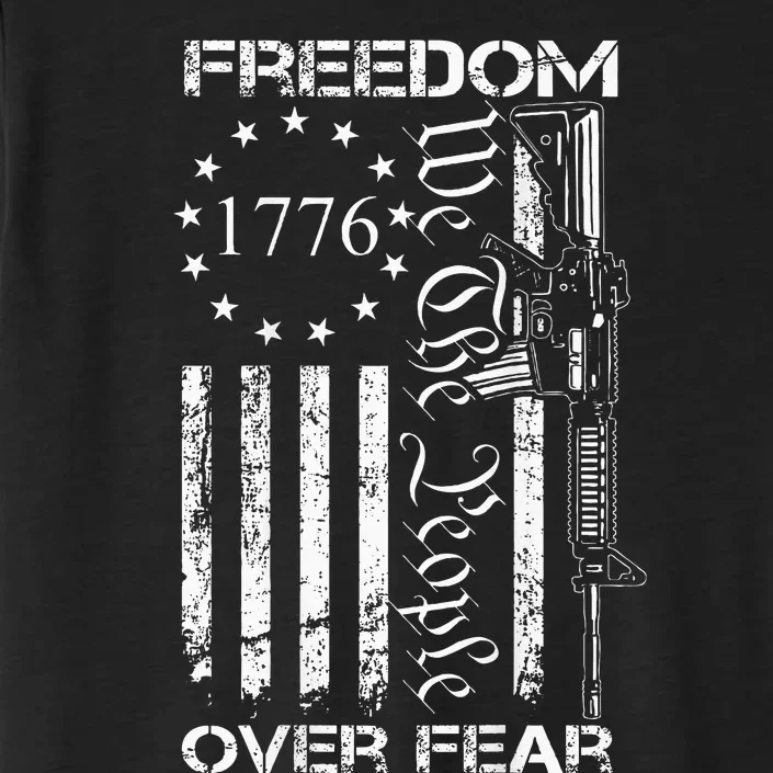 Freedom Over Fear Pro Gun USA Flag 2nd Amendment ChromaSoft Performance T-Shirt