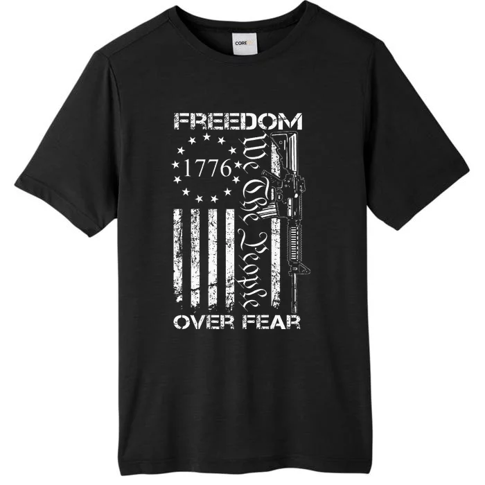 Freedom Over Fear Pro Gun USA Flag 2nd Amendment ChromaSoft Performance T-Shirt