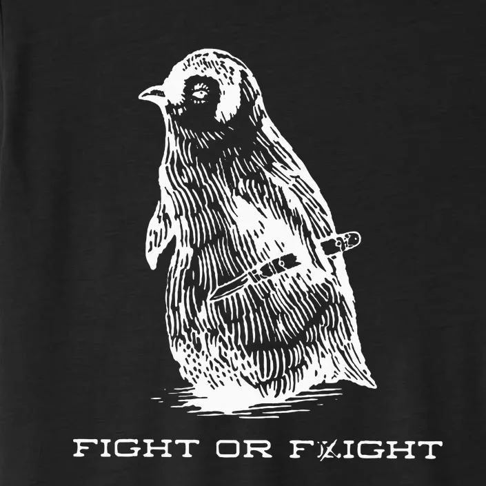 Fight Or Flight Funny Penguin Pun Fight Or Flight Meme ChromaSoft Performance T-Shirt