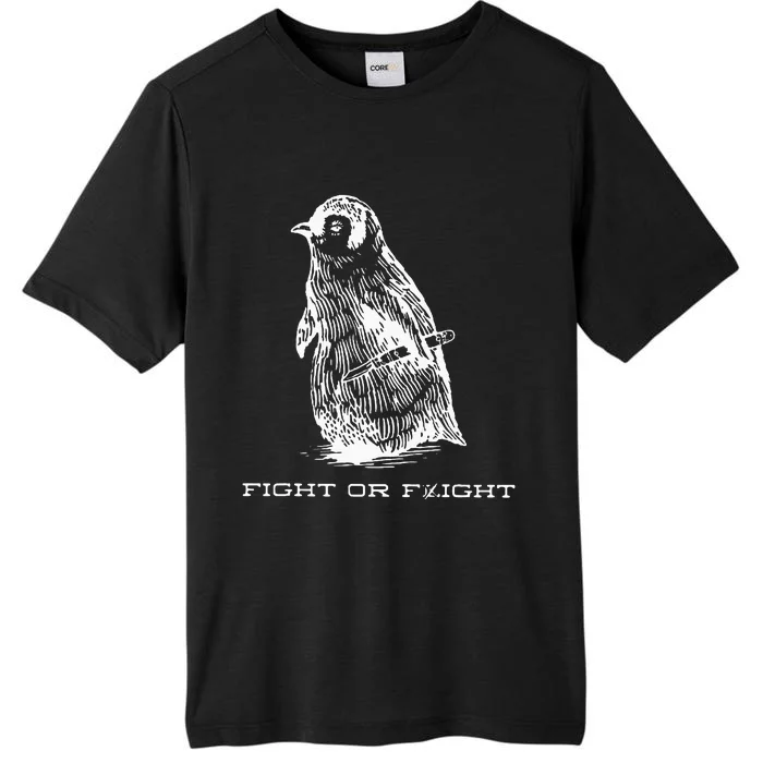 Fight Or Flight Funny Penguin Pun Fight Or Flight Meme ChromaSoft Performance T-Shirt