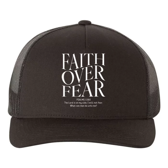 Faith Over Fear Christian Yupoong Adult 5-Panel Trucker Hat