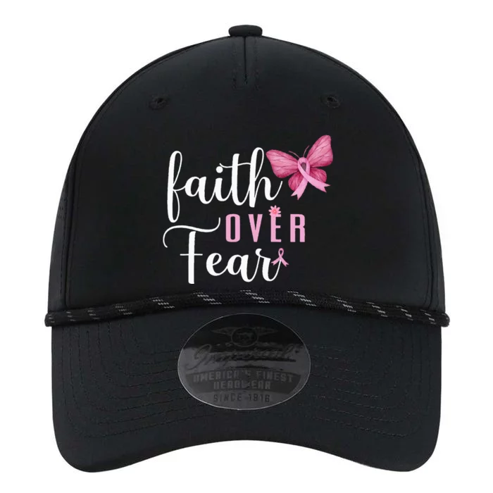 Faith Over Fear Fighter Breast Cancer Awareness Pink Ribbon Performance The Dyno Cap