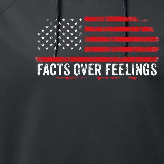 Facts Over Feelings Election 2020 Maga Trump Performance Fleece Hoodie